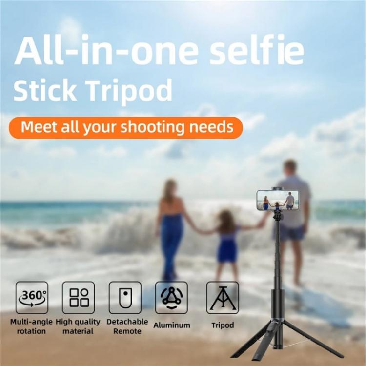 JMARY KT-259 360 Degree Rotating Phone Clip Retractable Selfie Stick Tripod, KT-259