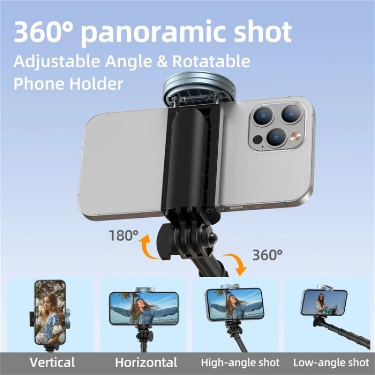 JMARY KT-259 360 Degree Rotating Phone Clip Retractable Selfie Stick Tripod, KT-259