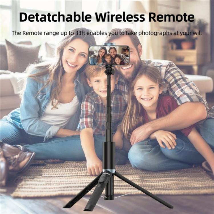 JMARY KT-259 360 Degree Rotating Phone Clip Retractable Selfie Stick Tripod, KT-259
