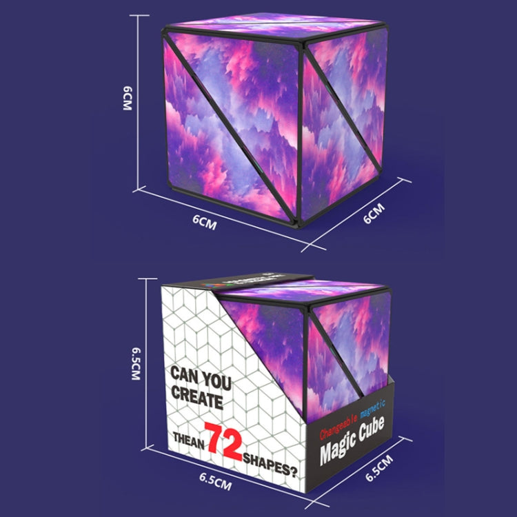 3D Variety Geometry Alien Magic Cube Magnetic Logic Thinking Children Educational Toys, Magnetic (Flame Red), Magnetic (Science Fiction Green), Magnetic (Magic Purple), Magnetic (Interstellar Blue)