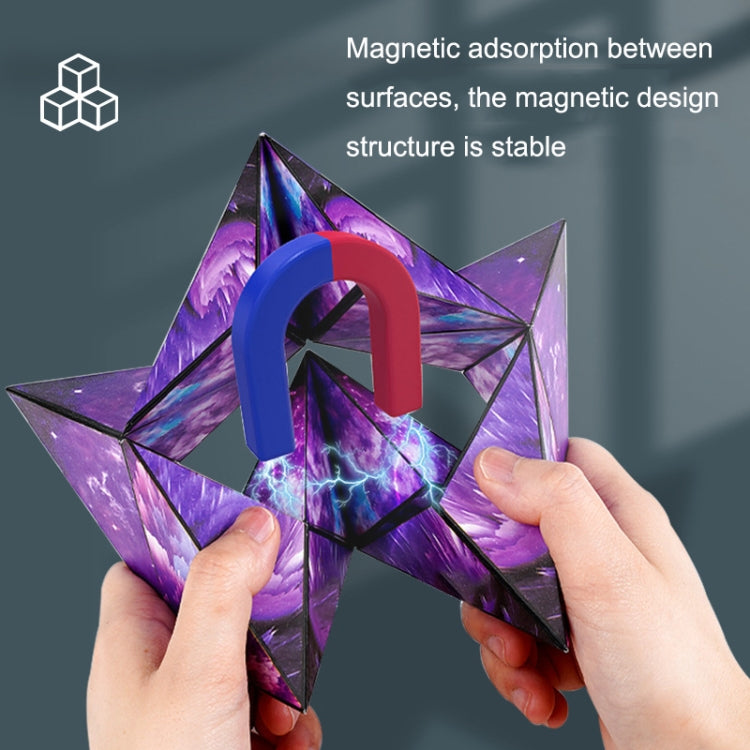 3D Variety Geometry Alien Magic Cube Magnetic Logic Thinking Children Educational Toys, Magnetic (Flame Red), Magnetic (Science Fiction Green), Magnetic (Magic Purple), Magnetic (Interstellar Blue)