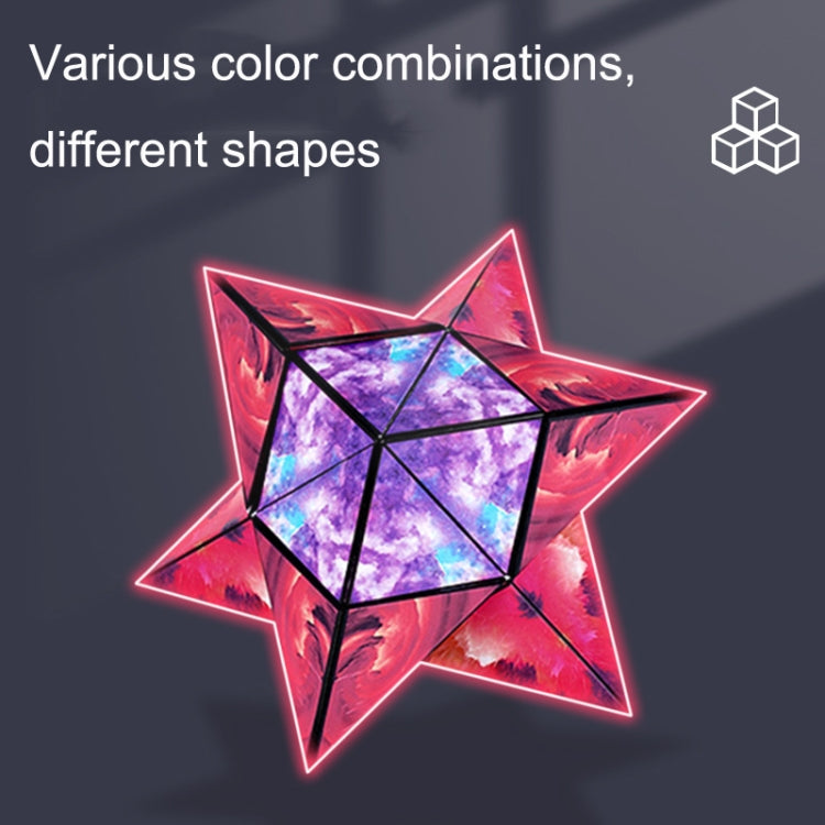 3D Variety Geometry Alien Magic Cube Magnetic Logic Thinking Children Educational Toys, Magnetic (Flame Red), Magnetic (Science Fiction Green), Magnetic (Magic Purple), Magnetic (Interstellar Blue)