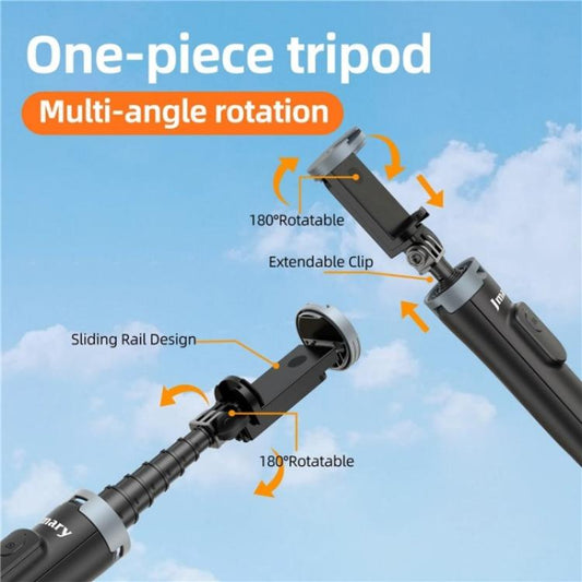 JMARY KT-259 360 Degree Rotating Phone Clip Retractable Selfie Stick Tripod, KT-259